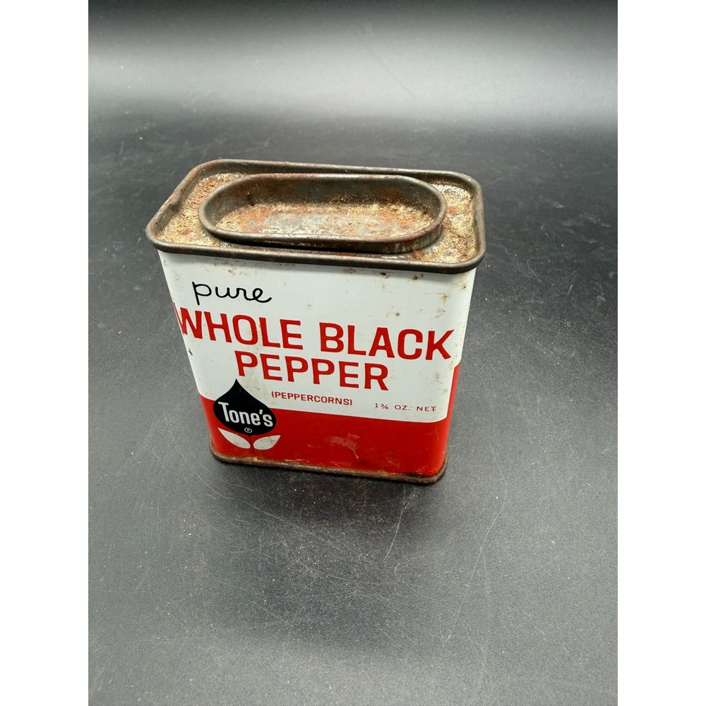 Vintage Tone's Pure Whole Black Pepper Tin
